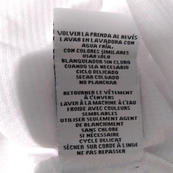 🎈4 FOR $20 RUBY Rd Petite Short Sleeve Top Shirt White V-Neck Ruched Size PS - Picture 7 of 8